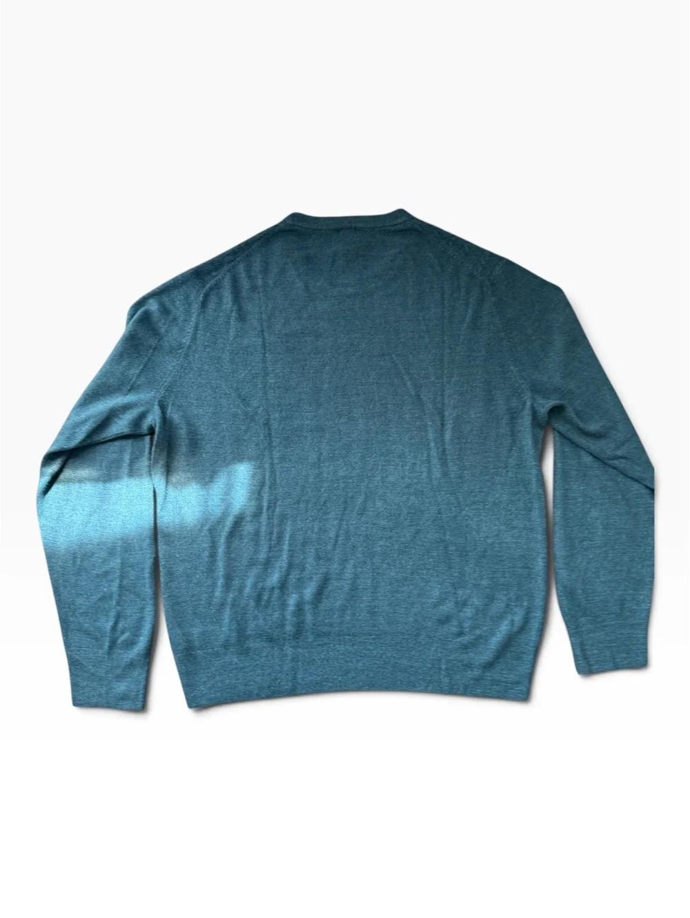 Dockers Men's XL Cable Knit Crewneck Sweater Heathered Teal Blue